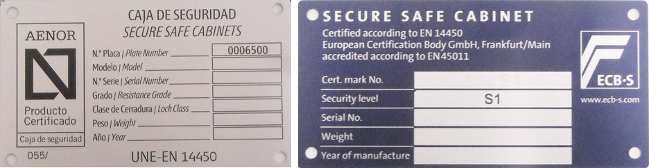 Cajas fuertes certificadas Grado 3 (III) Ferimax CF-800 - Opción Segura