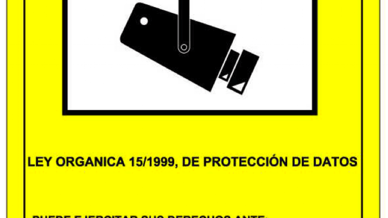 Cartel para cumplir normativa de la agencia de protección de datos por 5€