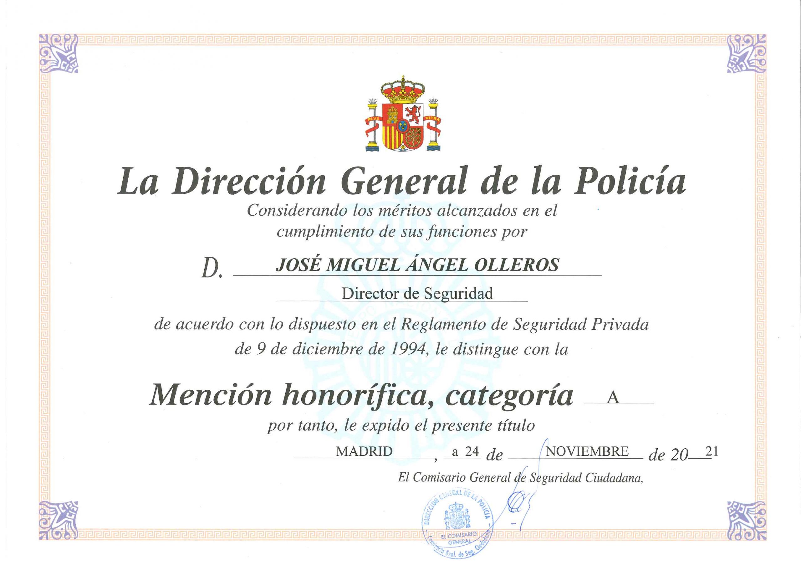 Angel Olleros-mención-honorifica-categoría A.